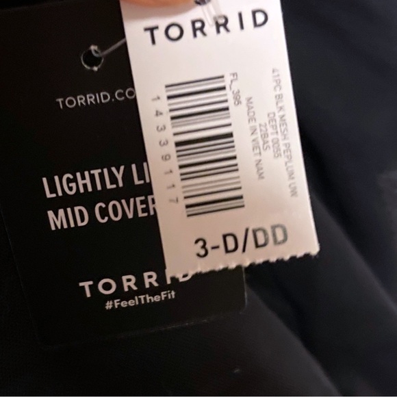 Torrid Black Underwire Short Mesh Overlay Swim Dress With Brief 3 (3XL) D/DD NWT - Picture 11 of 14